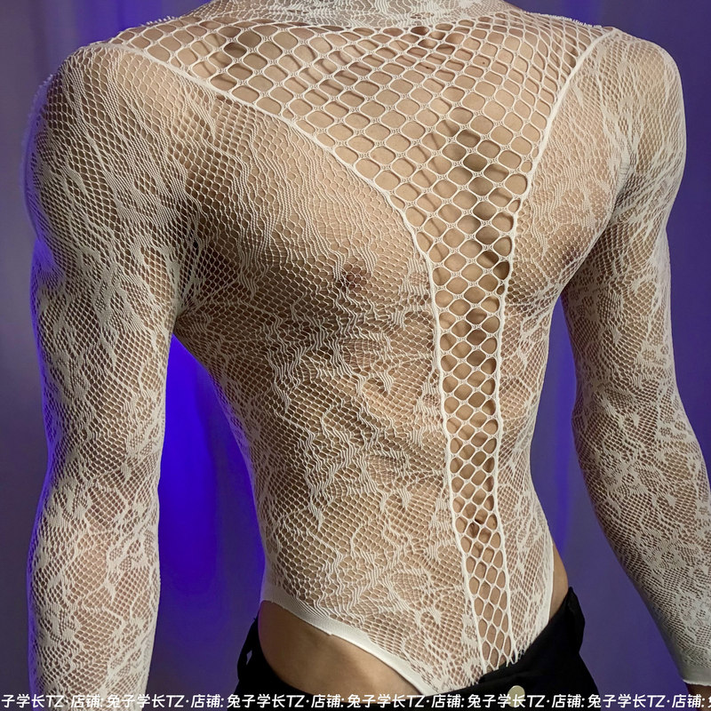 New Men's Sexy Underwear, Mesh Clothing, Flirting and Fun Underwear, Jumpsuit, Abstinence System, Boyfriend's Halloween Outfit