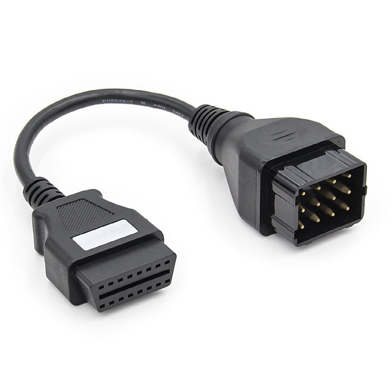 For Renault Truck 12 Pin OBD to OBD2 16Pin OBD2 Connector
