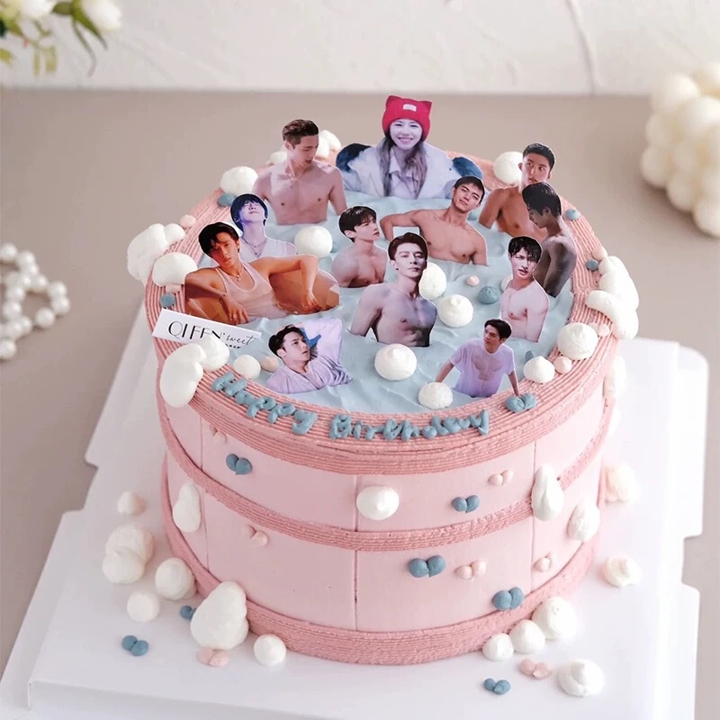 Internet Celebrity Male Star Pool Party Goddess Best Friend Birthday Cake Decoration Topper Muscular Man Baking Insert Internet Celebrity Male Star Pool Party Goddess Best Friend Birthday Cake Decoration Topper Muscular Man Baking Insert