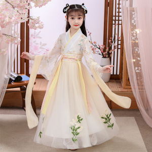 Children fairy hanfu ancient folk costume ancient han tang princess cosplay Ru skirt dress photos shooting kimono dress hanfu for baby