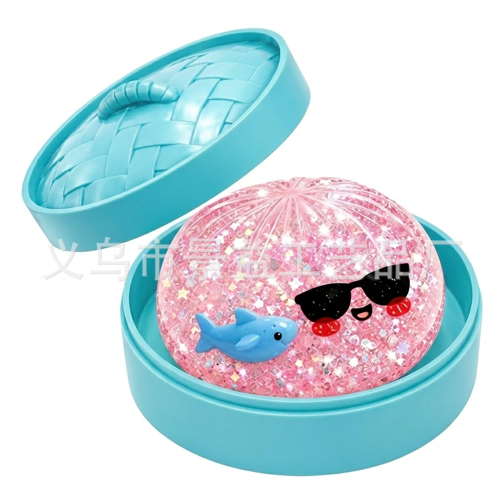 Transfronterizos raros bolos de brillo rosa, juguetes suaves y lindos, artículos de colección de compresión reducida brillante, bolos de compresión de compresión