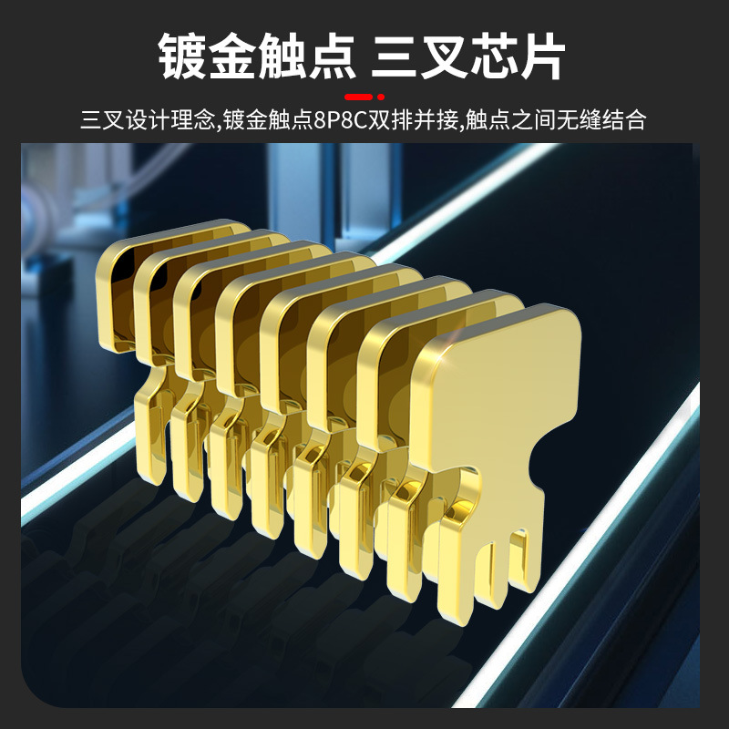 1-meter Category 6 FTP Shielded Network Cable, Gigabit Oxygen-Free Copper Twisted-Pair Network Cord for Engineering Server Rooms, Cat6 Pre-terminated Patch Cable