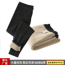 徳绒加绒加厚保暖裤2025秋冬季男中老年羊羔绒复合高腰护膝棉裤