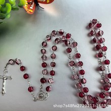 8mm棕色裂纹珠串珠项链 62036869