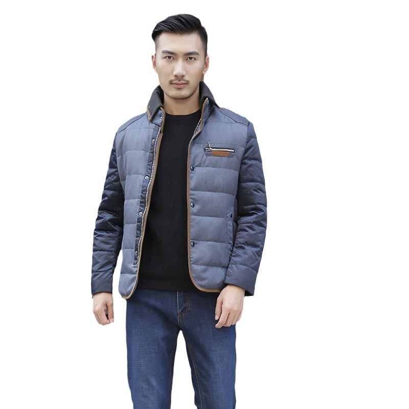 Short velvet casual down jacket