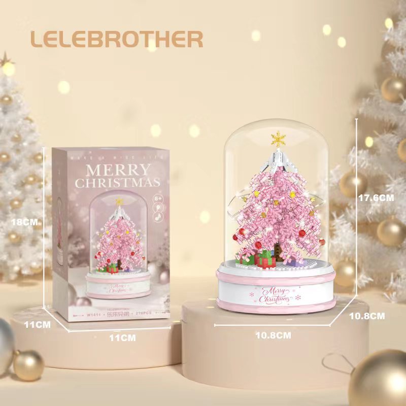 レゴのオルゴールと互換性があります。クリスマスツリーの積み木の小さい粒子は女の子の男の子の6-12歳の子供の益智のおもちゃを詰めます。|undefined