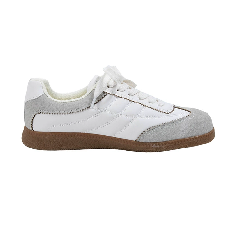 XJ Bailu Shoe Industry Name Kuang MINGKUANG Street Trendy Retro Fashion White Shoes Contrast Flat Sole Wedding Shoes Women