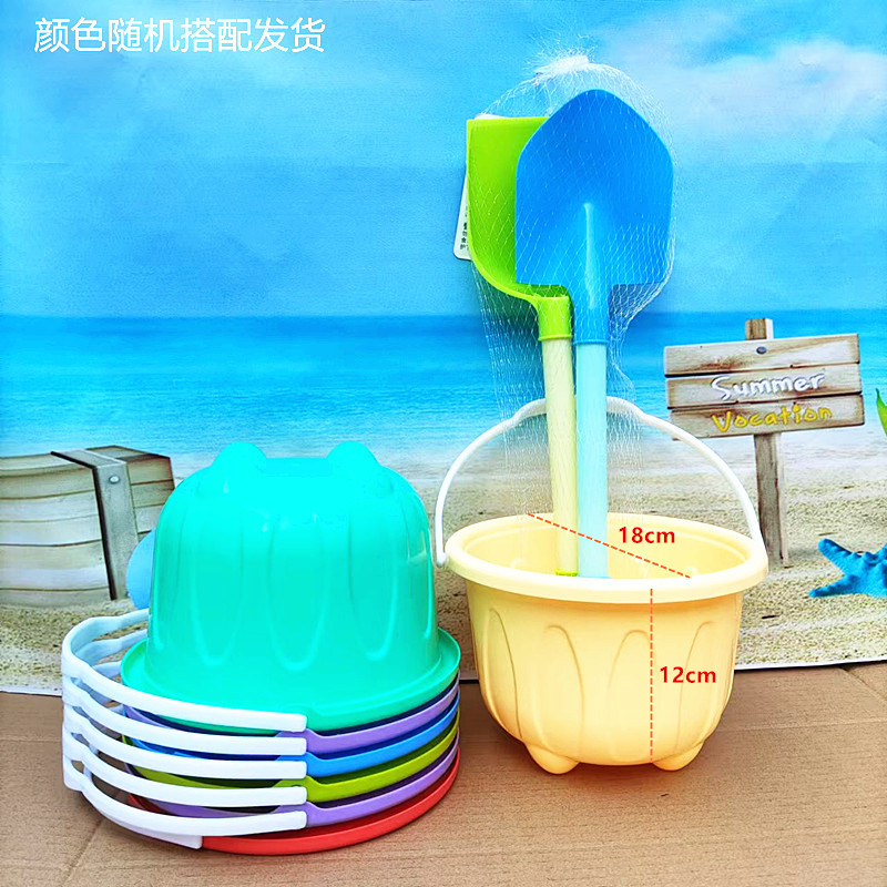 Juguetes de playa para niños al por mayor pala y set de barril castillo caricatura barril costera herramientas de excavación de arena parques puestos