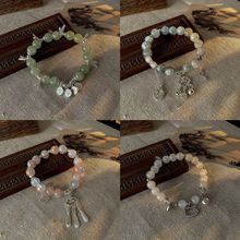 水晶爆花蝴蝶串珠手链女ins风小众设计甜美气质学生闺蜜手饰