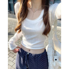 夏季套装2024新款女装夏款气质白色短款防晒长袖上衣休闲裤两件套