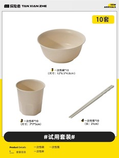 Wholesale Outdoor Disposable Tableware Picnic Barbecue Camping Tableware Set Picnic Plate Camping Bowl Chopsticks Set