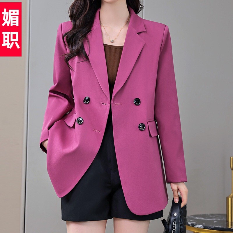 2025 Spring Season New Brown Professional Elegant Fashion Long-sleeved Suit Jacket Women's High-end Slim-fit