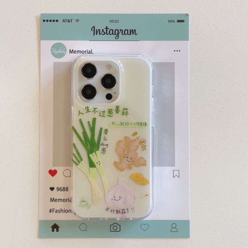 Vida divertida, pero el texto de cebolla, jengibre y ajo es adecuado para Apple 16Pro nueva funda para teléfono móvil 15ProMax 14/13 nuevo