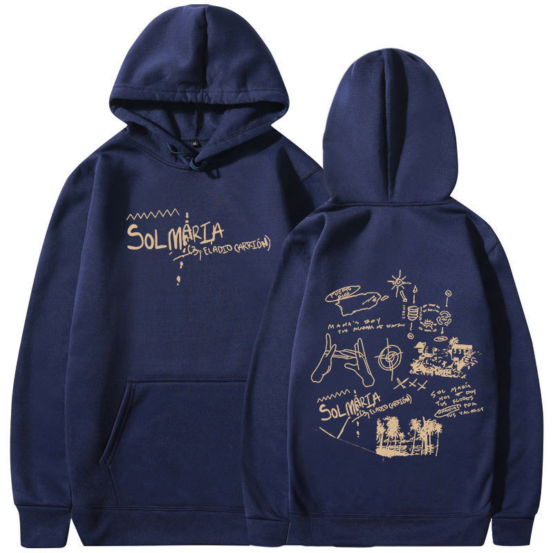 Eladio Carrion Sol Maria Tour 2024 Hoodies Men Fashion Hip H