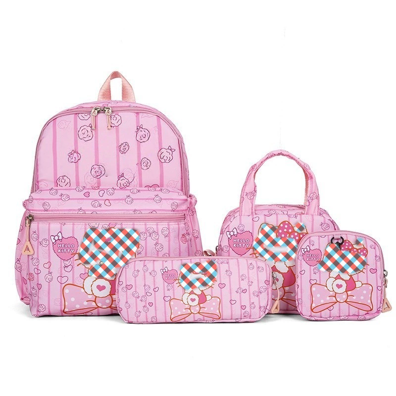 Children's backpack, cartoon set, bag, pencil case, 4 piece set