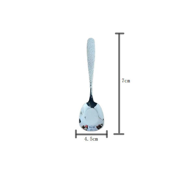 [걸쭉하게] 돌무늬 사각헤드 납작숟가락 (44.1g)