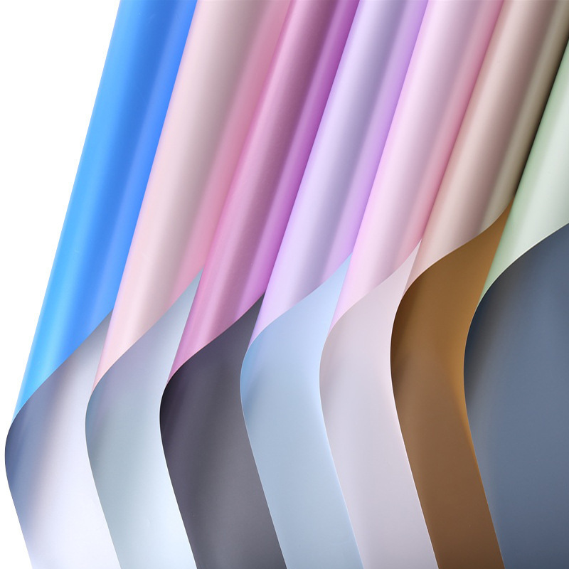 双色哑膜金沙纸鲜花包装纸批发礼品花束花艺包花纸材料厂家直销