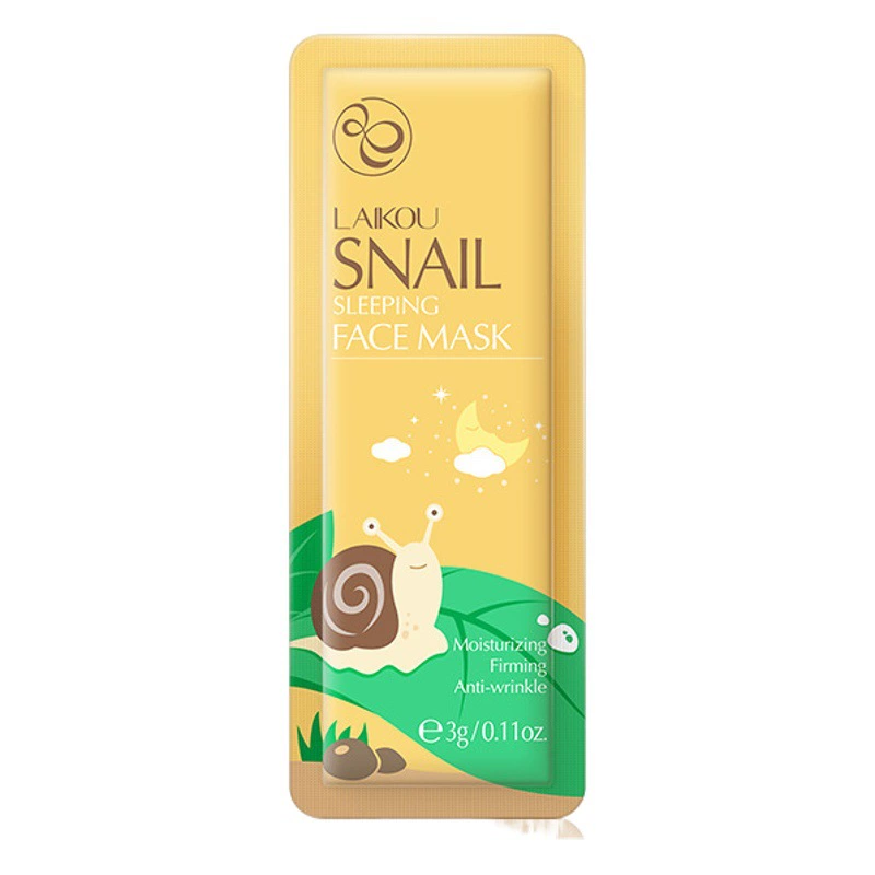 Маска для сна Laiko Snail, 1 шт., 3 г, полностью на английском языке, косметика для сна, экспортная маска для сна