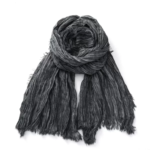 Cotton and Linen Scarf Autumn and Winter New Style Artistic Pleated Retro Handmade Dirty Dyed Solid Color Cross-Border Foreign Trade Men's Scarf