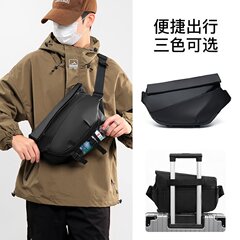 潮牌男性機能斜めショルダーバッグ防水ipad多機能胸バッグ男性軽量機関車潮クールシングルショルダーバック
