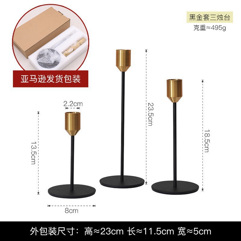 Candelaria de aluminio retro europea decoración de bodas vela vela vela cena fuente de hierro forjado suministros de boda