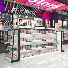 化妆品展示柜护肤产品柜台黑白烤漆背柜美容院样品货柜陈列柜定制