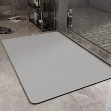 跨境简约纯色硅藻泥吸水垫地垫卫生间门口垫厕所浴室防滑地毯批发