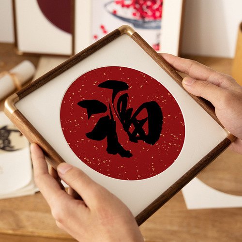 Chinese style solid wood 38 photo frame wall hanging Chinese painting frame framed calligraphy calligraphy and painting outer frame art gallery decorative painting hanging painting