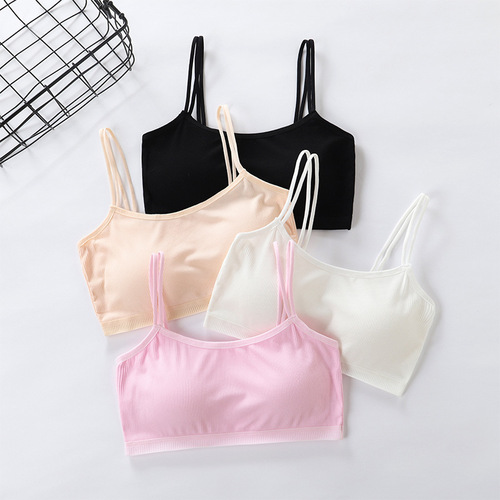 Girls' developmental underwear without steel rings, girl's vest, elementary school students, cotton girls' adolescence bra stage 3