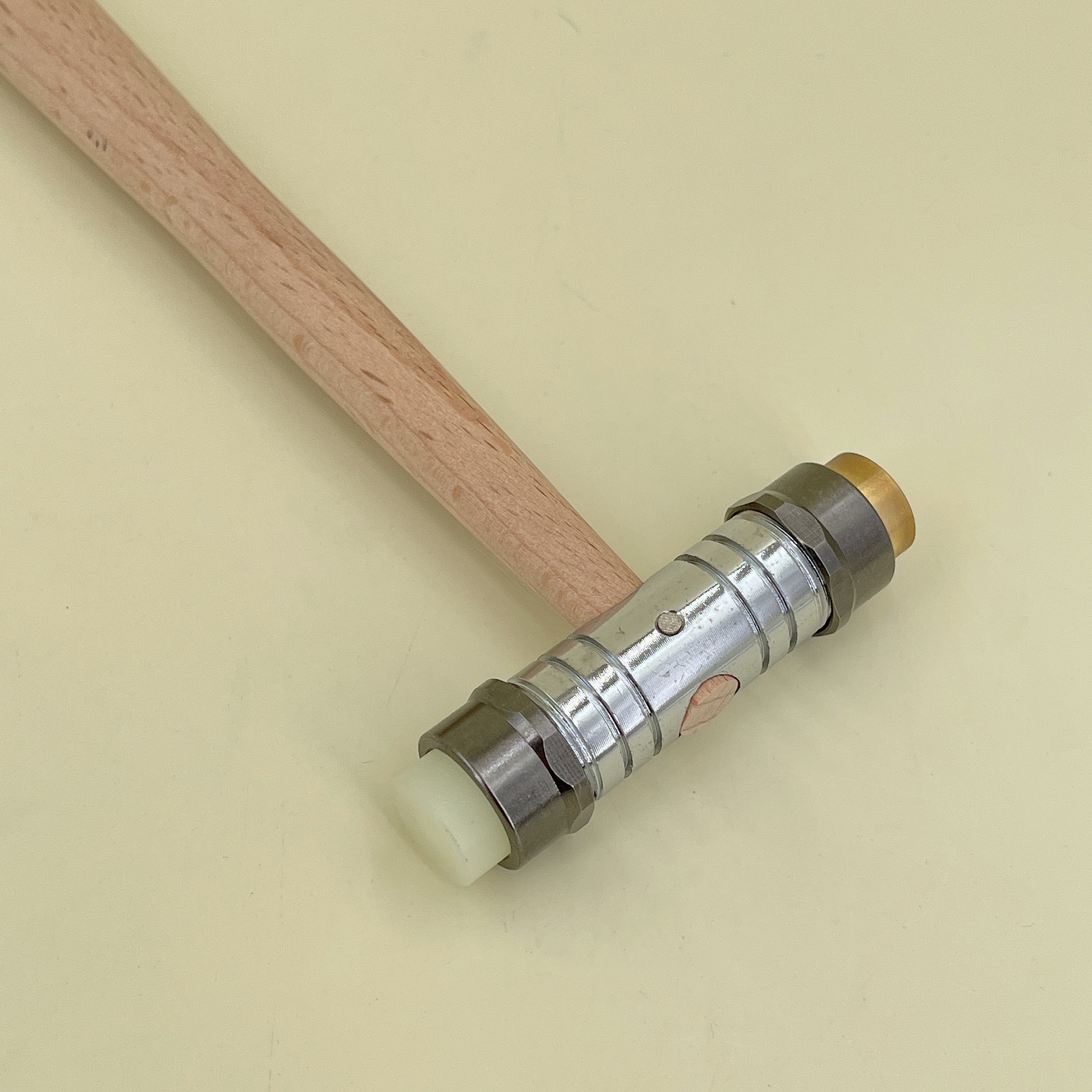 修表工具 好质量改锤30417 双头锤子木柄胶锤黄铜锤小榔头铁锤