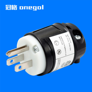 Unis5-15p American three-plug American standard plug black plug AC250V direct plug