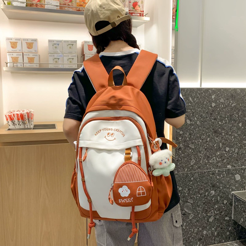 High quality backpack, capacious laptop for traveling for elementary school students, for secondary school, Korean style, for students