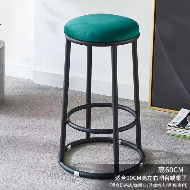 轻奢酒吧椅吧台凳奶茶店商用凳咖啡厅高脚凳前台ktv手机店高凳字|undefined