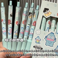醜い魚は綿筆の高顔値ins風中性筆漫画学生ブラシ問題かわいい速乾0.5m黒筆を押す
