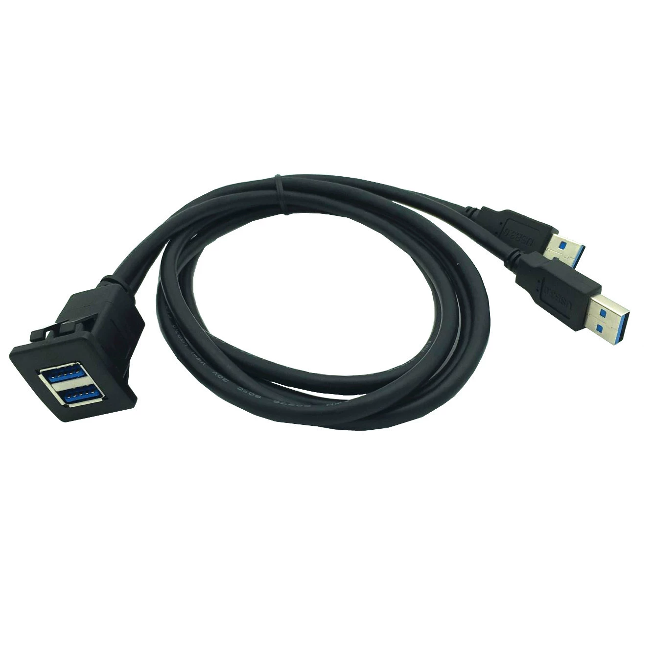 Двойной порт USB3.0 водонепроницаемая линия автомобильной панели приборов звуковое удлинение USB для автомобиля ABS корпус
