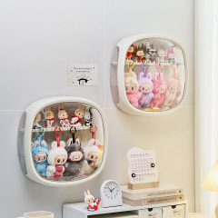 拉布布盲盒展示盒壁挂毛绒手办模型展示架摆件儿童玩具公仔收纳盒