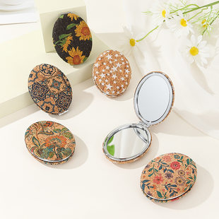 Handheld retro mirror, souvenir for traveling, Birthday gift
