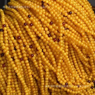 Natural Beeswax Beads 108 Beads Old Honey Beads Chain diy Handstring Accessories Return Old Wax Rice Beads
