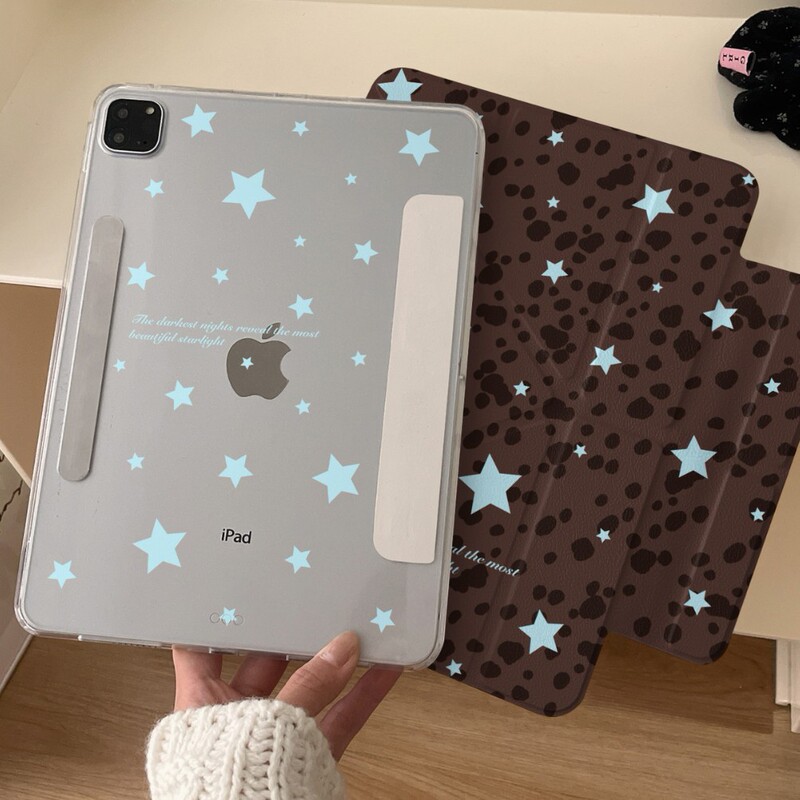 Brown Spotted Stars Suitable for iPad 11inch Tablet Protective Case Mini Side Suction Separation Air7Y Foldableing Pro10 Generation