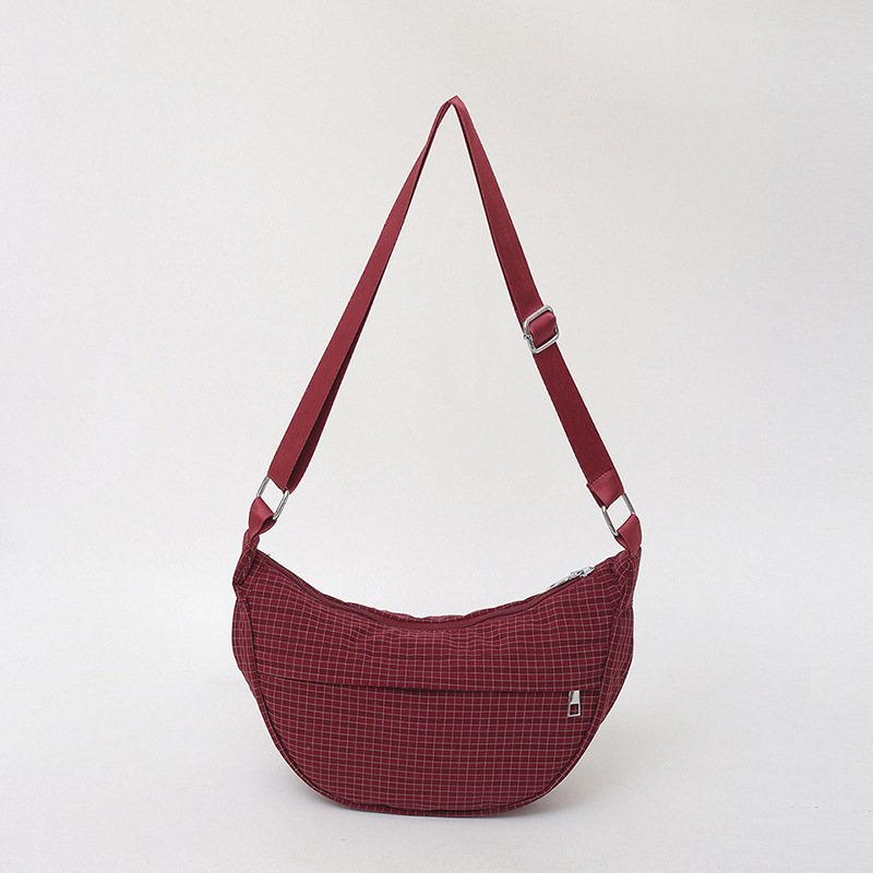 Bolso de mujer Waffle Nylon bolso de medio mes bolsa casual de moda versátil gran capacidad de hombro mochila bolso de bolsas image 8