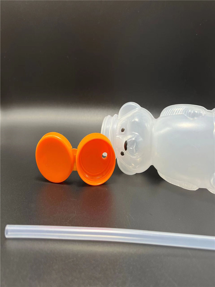 Entrenamiento muscular de la boca del oso de botella, taza de aprendizaje para niños, herramientas de ejercicio de tragar agua, juguetes de boca cerrada, paja