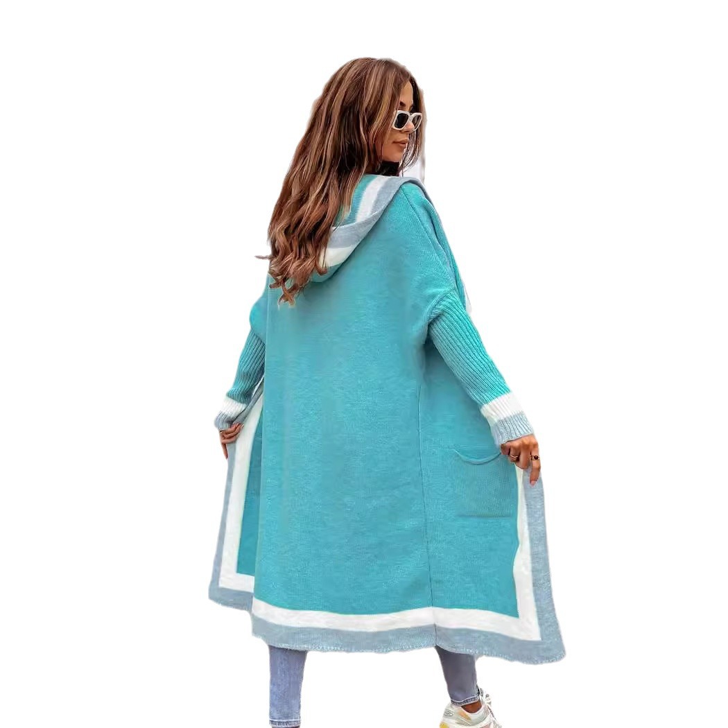 Suéteres de otoño e invierno 2026 para mujer, estilo europeo y americano, informales, versátiles, con capucha, tipo cárdigan largo, talla grande, Amazon