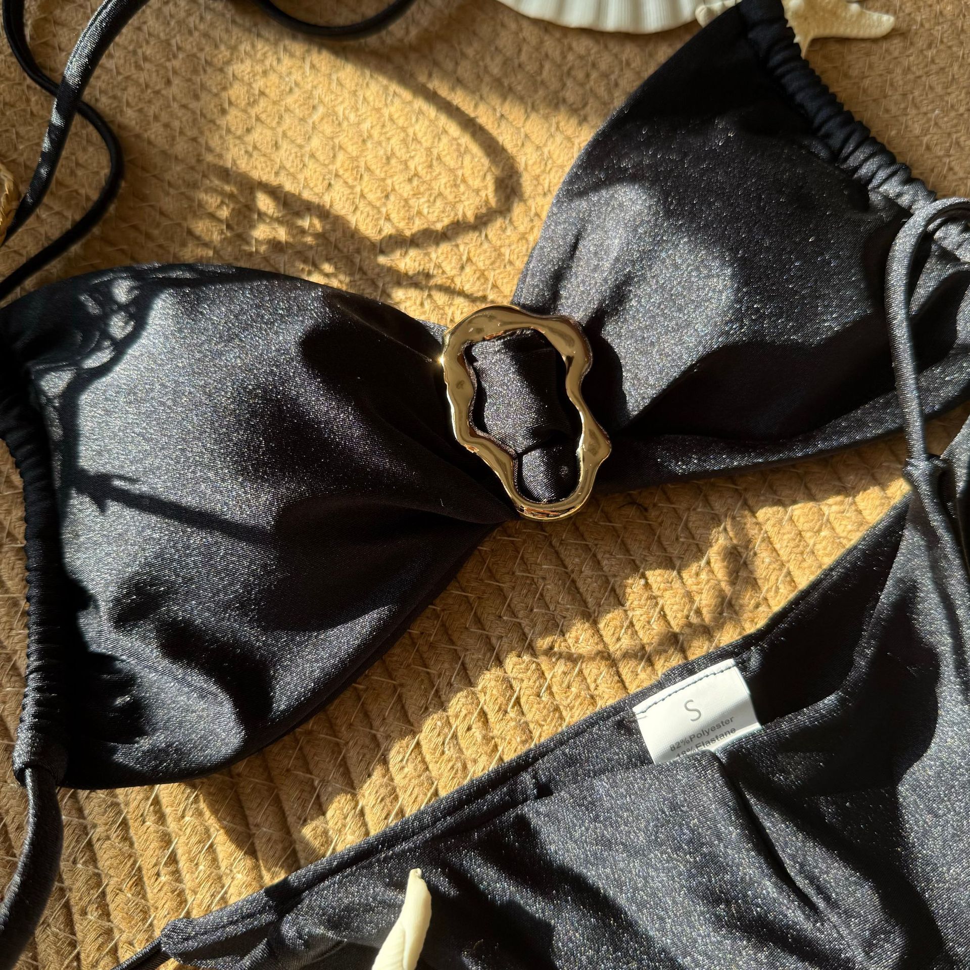 118g Weight Sexy Feel Of Sensation Bikini Panties Style Nylon Fabric Type 2 Pieces Set Quantity Swimming Pool, Beach Occasion Solid Color Pattern Women's Gender Women's Solid Color 2 Pieces Set Bikinis Swimwear 14