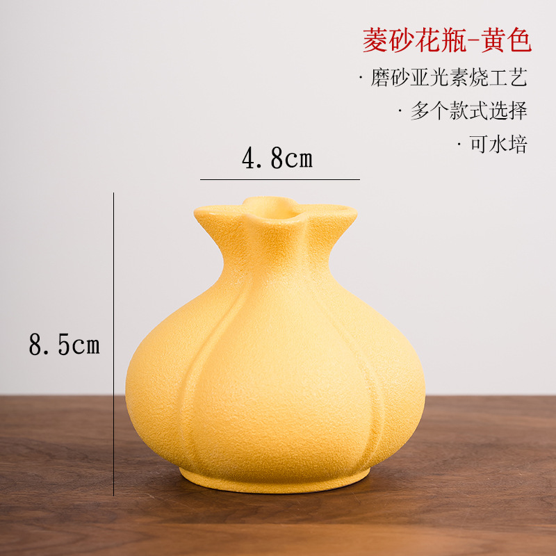 Vaso de cerámica nórdica decorativa sala de estar creativa simple gabinete de televisión mesa de comedor flores secas decoración lujosa