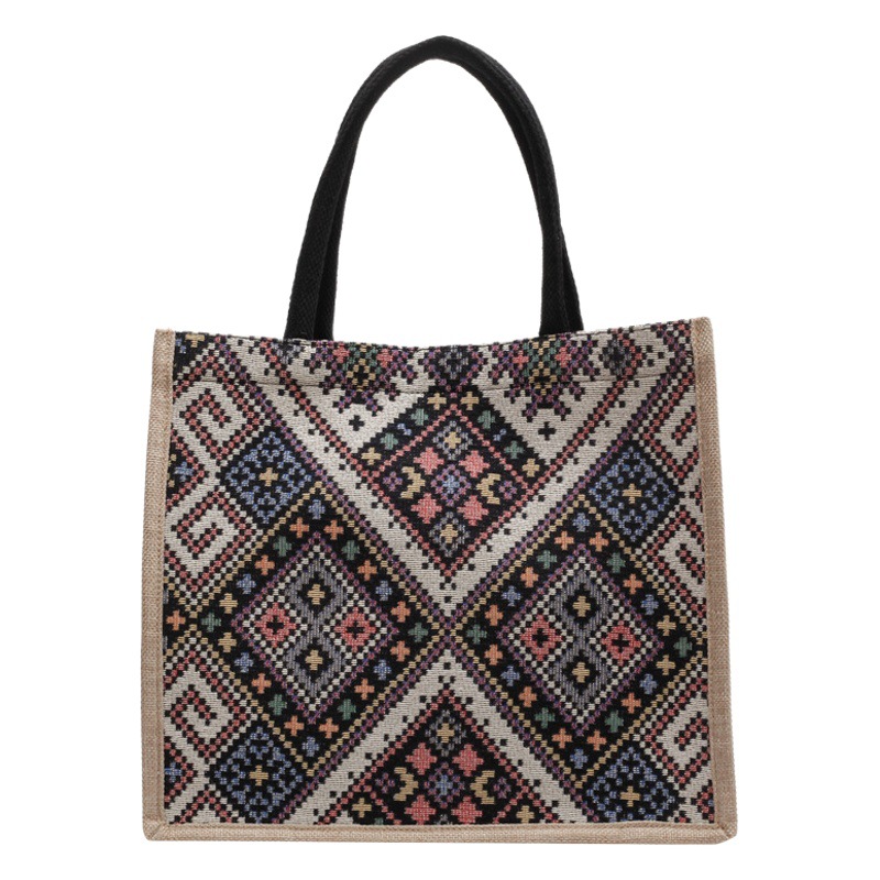 Gran capacidad bolsa de cercanías para las mujeres 2023 nueva moda hombro bolsa estilo étnico estudiante portátil escuela bolsa moda