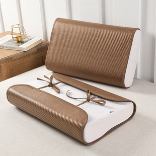 Summer Cool Ice Silk Pillow Mat, Ice Rattan Pillowcase Strap, Single Pillow Mat, Memory Latex Pillow Mat, Rubber Pillow Mat