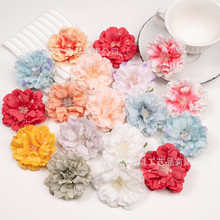 款仿真牡丹花头布艺diy手工古风发饰头饰配件鞋花帽花假花布材料