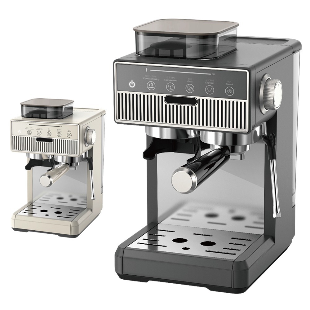 Máquina de café con máquina de molienda integral, máquina de café espresso semiautomática de bomba doméstica transfronteriza europea y americana