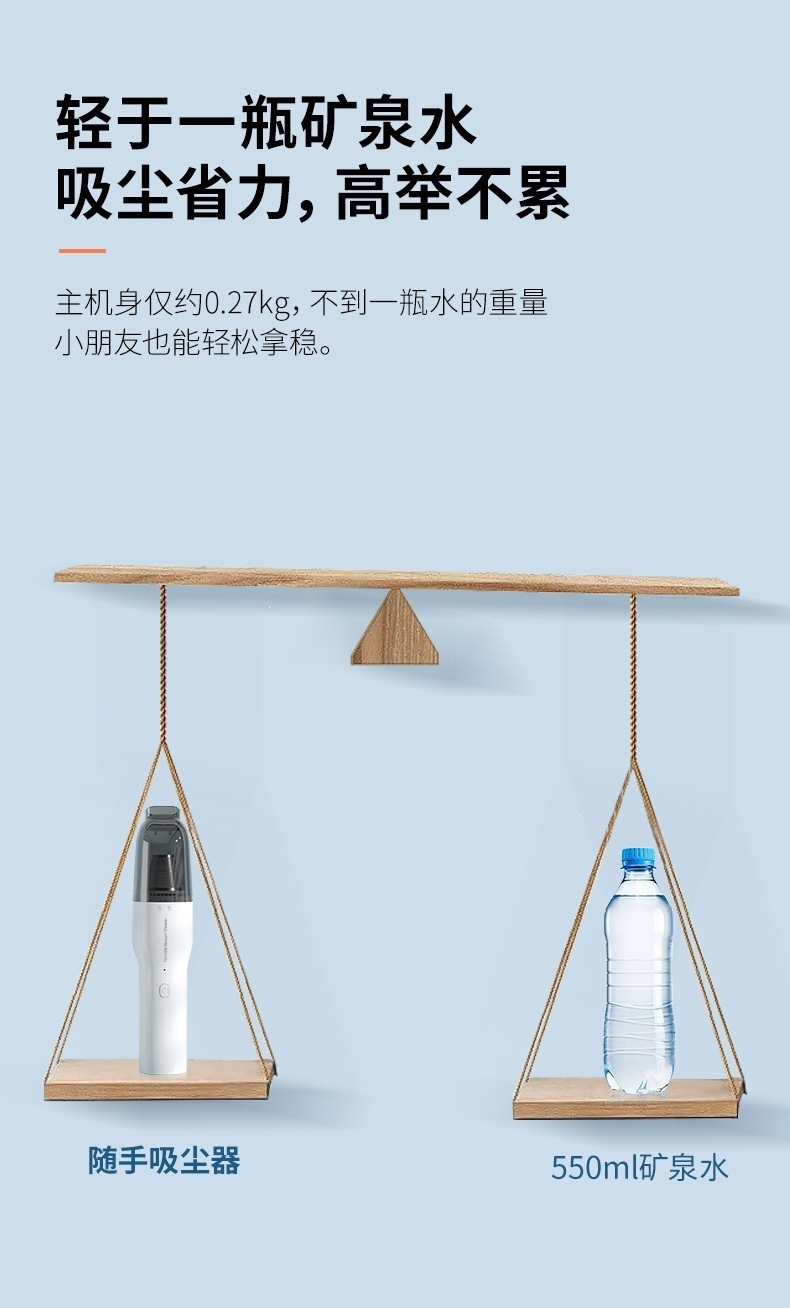 Cross-Border Mini Portable Car Vacuum Cleaner, Dual-Purpose for Car and Home, High-Power Wireless Charging Handheld Vacuum Cleaner