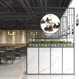 铁艺屏风围栏餐厅火锅店办公室酒吧清吧花架隔断家居收纳多功能